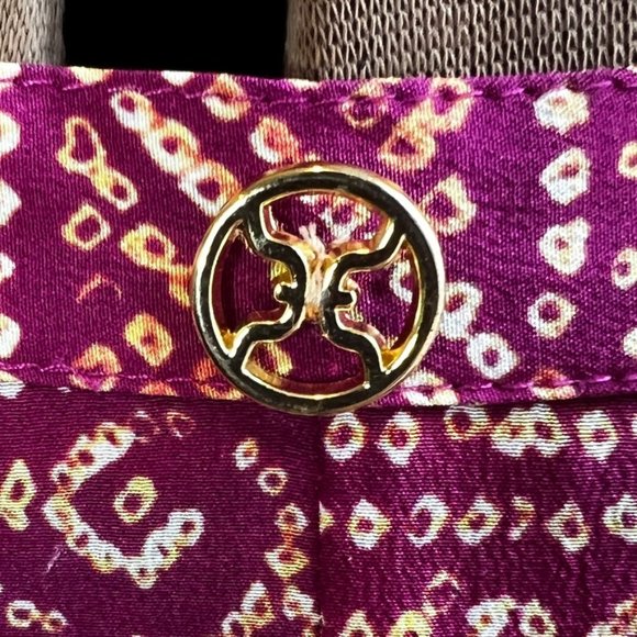 VIX Paula Hermanny Rasberry Batik Silk Wrap Maxi Skirt or Coverup, M - Picture 8 of 10